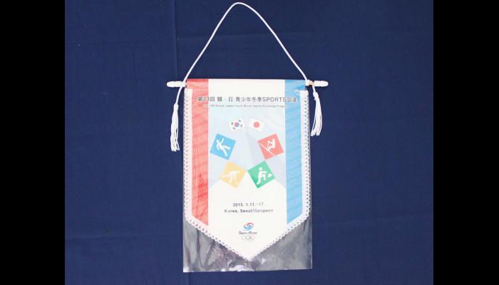 第13回韓日青少年冬季スポーツ交流の記念旗