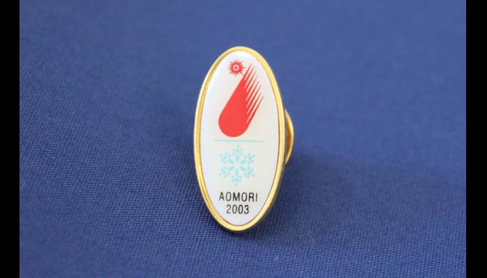 第5回アジア冬季競技大会　青森2003　記念ピンバッジ：楕円形