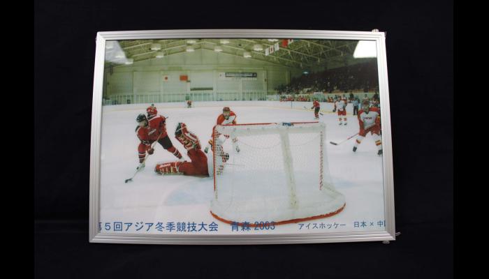 第5回アジア冬季競技大会　青森2003　アイスホッケー日本対中国パネル写真