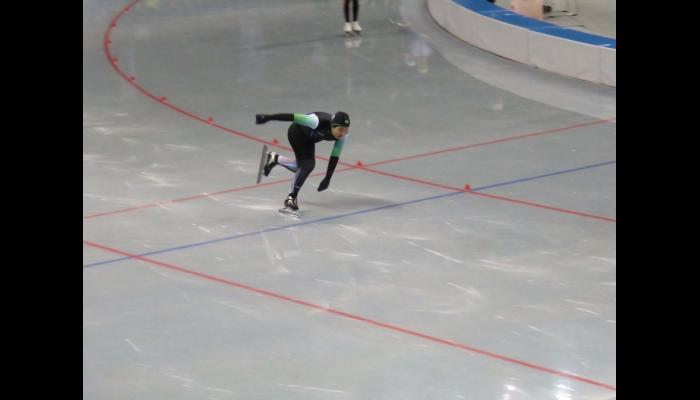第38回全国中学校スケート大会に出場している木村吏久斗選手