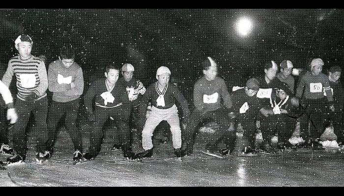 昭和35年　スピードスケート試合風景