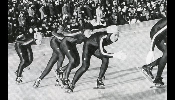 昭和56年　スピードスケート試合風景