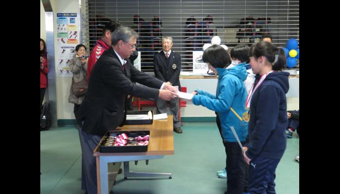 第39回青森県スポーツ少年団フェスティバルスケート競技会　閉会式　表彰