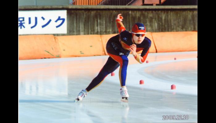 第29回全日本学生スピードスケートスプリント選手権大会に出場している松尾選手