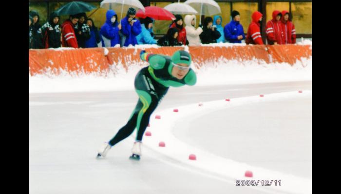 第29回全日本学生スピードスケート選手権大会に出場している松尾選手