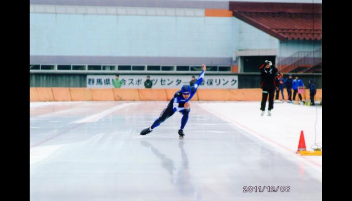 第31回全日本学生スピードスケートスプリント選手権大会に出場している村山選手