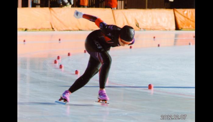 第32回全日本学生スピードスケート選手権大会に出場している村山選手