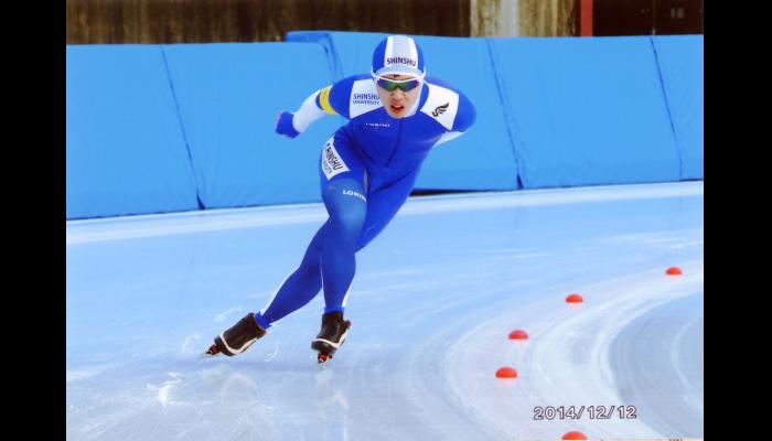 第34回全日本学生スピードスケート選手権大会に出場している根城選手