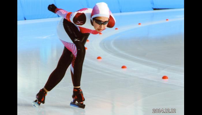 第34回全日本学生スピードスケート選手権大会に出場している丹波選手