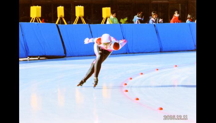 第36回全日本学生スピードスケート選手権大会に出場している古庄選手