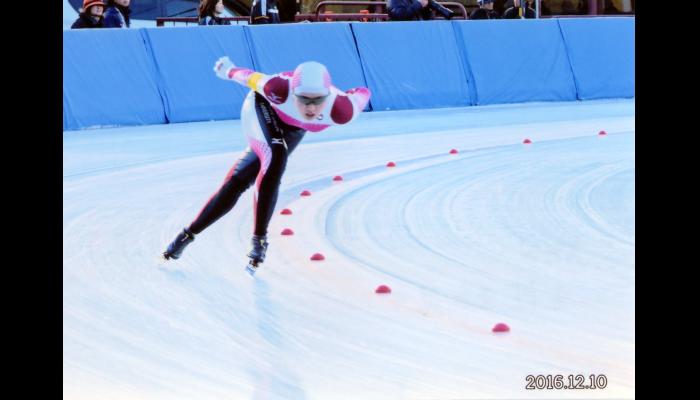 第36回全日本学生スピードスケート選手権大会に出場している古庄選手