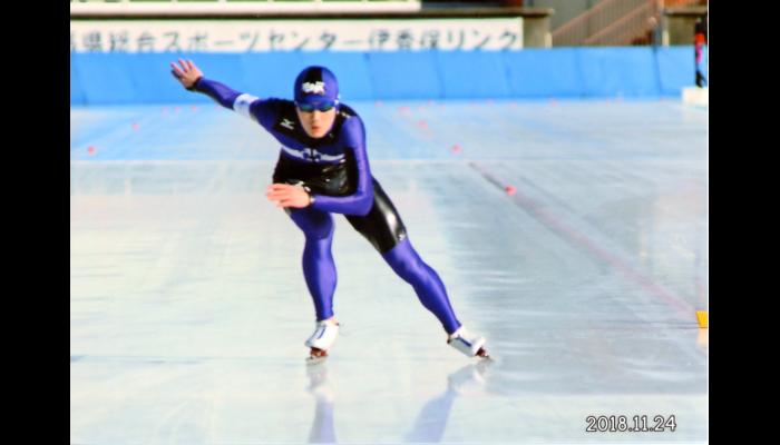 第38回全日本学生スピードスケート選手権大会に出場している村山選手
