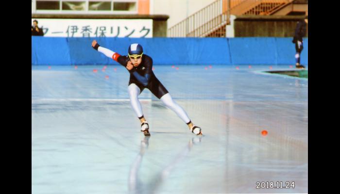 第38回全日本学生スピードスケート選手権大会に出場している竹中選手