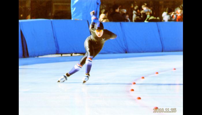 第38回全日本学生スピードスケート選手権大会に出場している山本選手