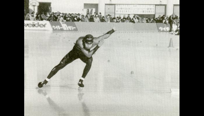 第25回全日本スプリントスピードスケート選手権大会に出場している西岡選手