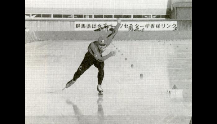 第69回全日本スピードスケート選手権大会に出場している石岡選手