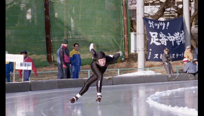 第9回全国中学校スケート競技大会スピードスケート競技　試合のようす