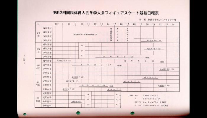 第52回国民体育大会冬季大会スケート競技会・アイスホッケー競技会のプログラム7